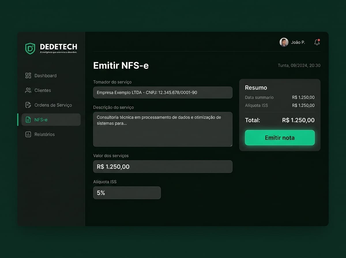 Nota fiscal de serviço (NFSe)